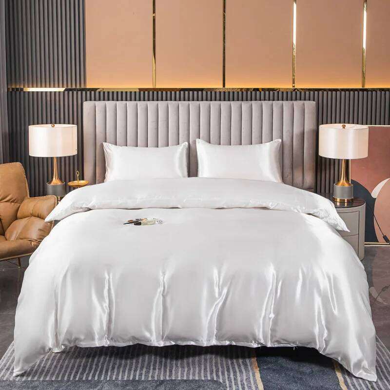 Kuup satin surface Duvet Colored Set QUEEN KING Size Quilt High Quality Skin Friendly Fabric Bedding Cover H260311-image-1097173790
