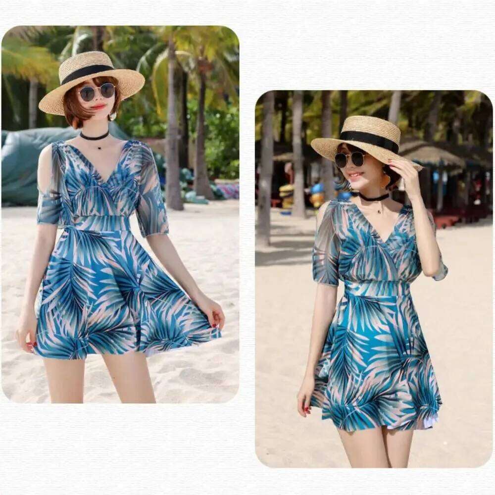 Slimming Design Women's Plus Size Floral Korean Style Bikini High-End Feel Separate Pieces Thermal Spring Swimsuit XJ260311-image-1097136742