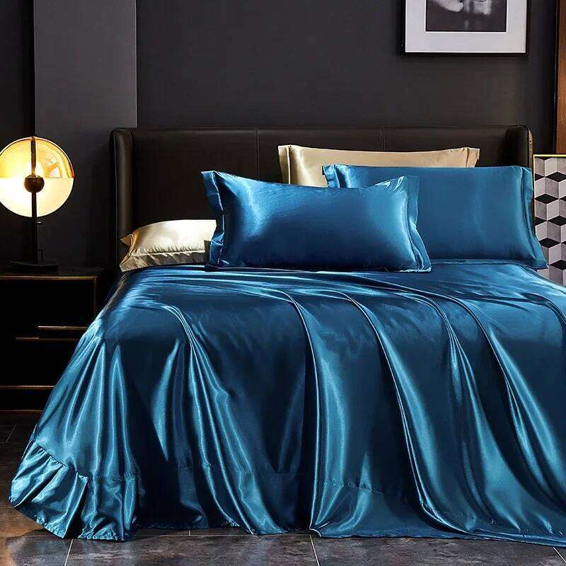 Pure 100% Silk Comforter 4pcs King Queen Size Bedding Kit Cover Linen Sets My Melody Bed Sheets H260311-image-1097170526