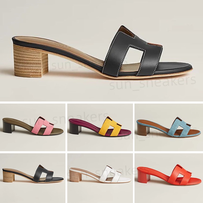2026 Spring and Summer Designer Women's Sandals New Brand High Heel Sandals and Slippers H Large Letter Cowhide Internal Size: 35-42 n2