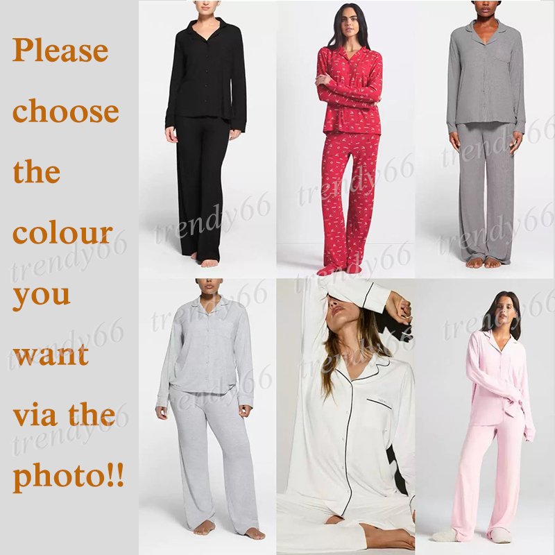(Veuillez choisir les couleurs dans la liste des photos) Pyjama à la mode pour femmes, ensemble de vêtements de nuit en coton, pantalon