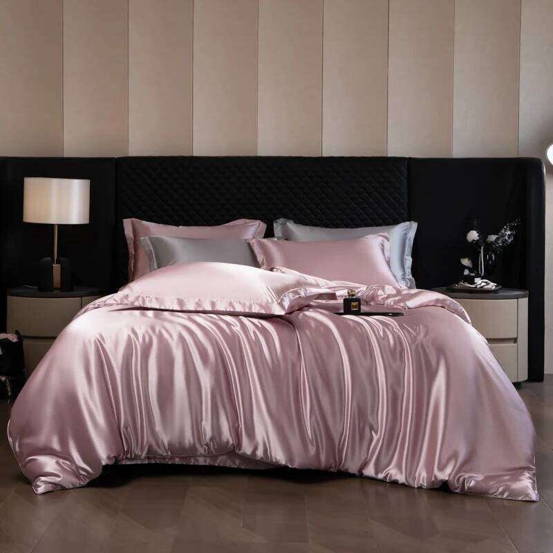 Natural Mulberry Silk Set Duvet 2pcs Pillowcases King Queen Size Bedding Kit 4pcs Cover Bed Linen Sets H260311-image-1097175621