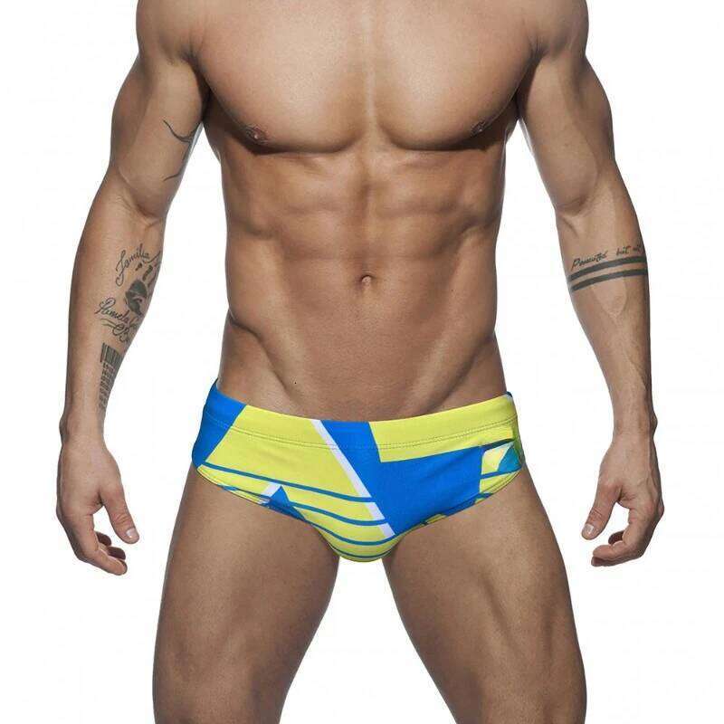 2024 Summer Men's Swim Boxer Briefs Trunks Sexy Swimwear Shorts Traditional Cut Swimsuit Surf Sunga Bikini Beachwear S26-image-1097075626