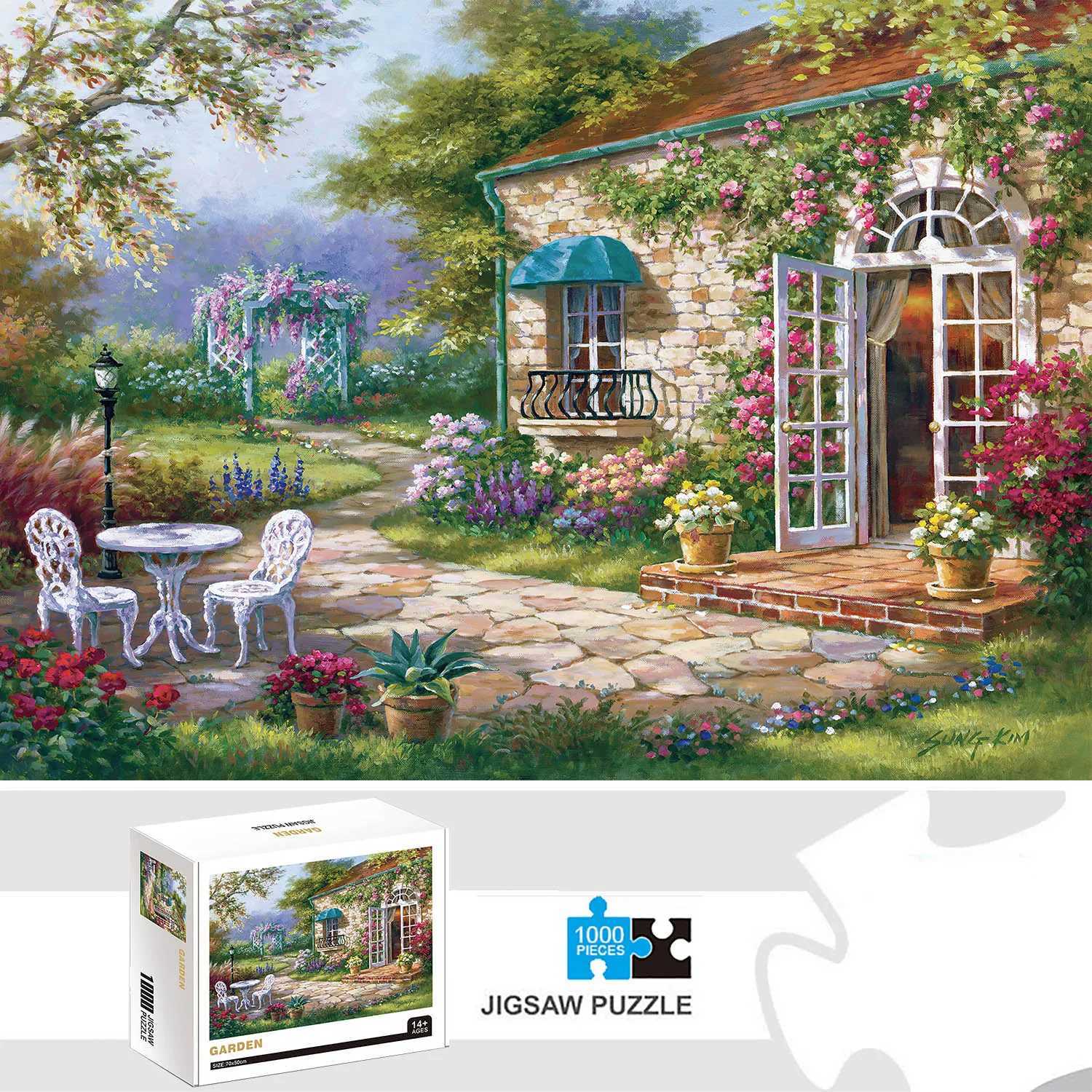 1000 Pieces Garden Jigsaw Puzzles for Adults Home Decor Games Family Fun Floor Puzzles Educational Toys for s Z251209-image-1097152176