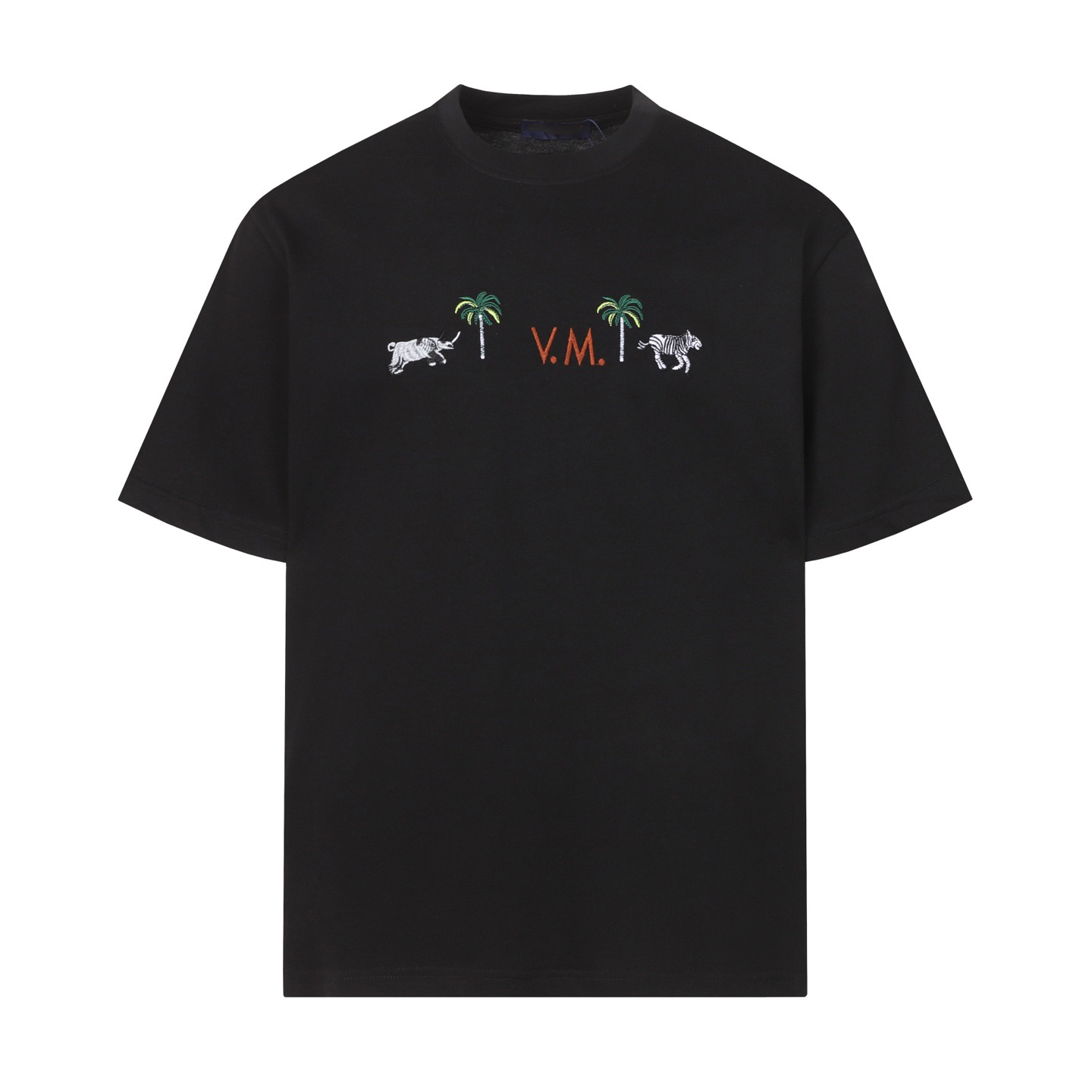 Men's Plus Tees & Polos Round neck embroidered and printed polar style summer wear with street pure cotton 35343d3
