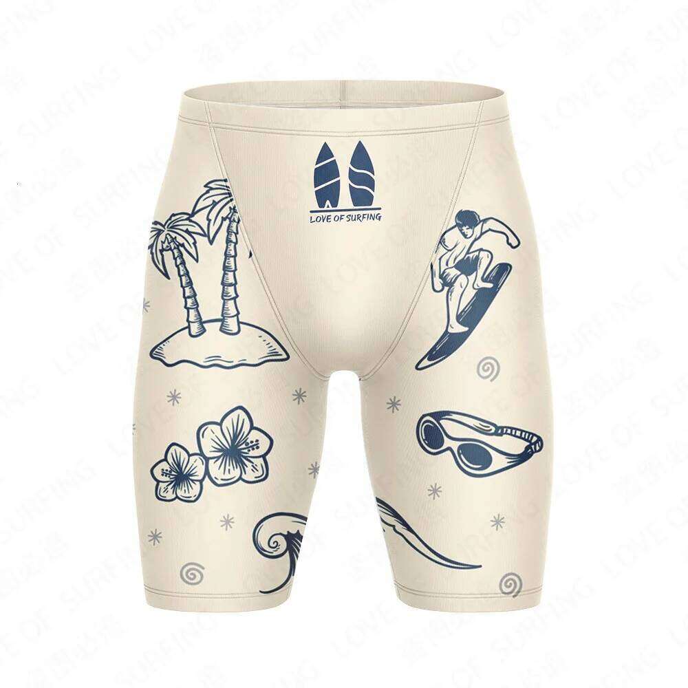LOVE OF SURFINGN New Summer Exclusive Fashion Surfing Men's Disturber Swimming Training Shorts Quick Drying Swimwear S26-image-1097076608