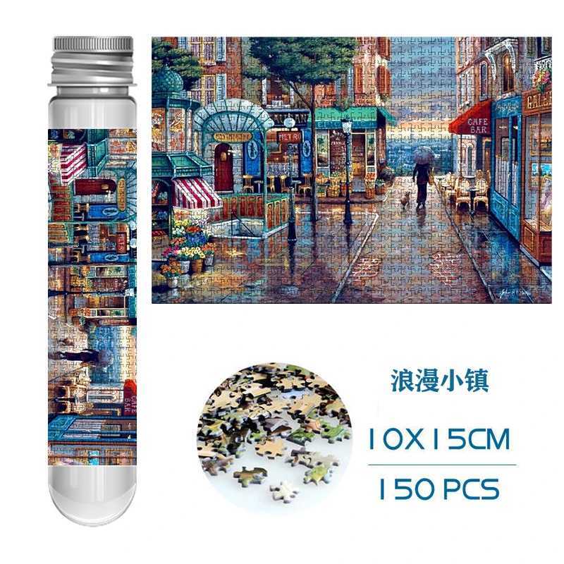 Test Tube Puzzle 150pcs Sakura Train Romantic Town Decompress Toy Educational Family Game Z251209P1GS-image-1097207794