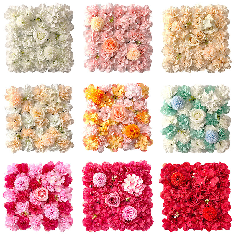 Artificial Silk Dahlia Flowers Floral Panel for Spring Wedding Valentines Day Home Party Backdrop Photography Anniversary Birthday Decor Photo Ba-image-1097307659