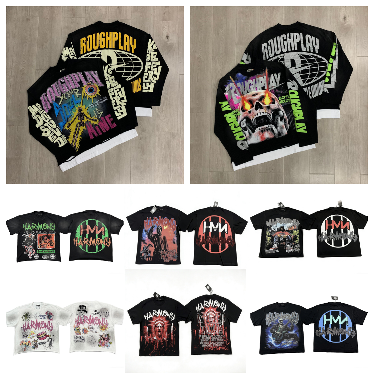 Men's Hoodies RoughPlay Vintage Hoodie Cotton Harmony New Age Streetwear Sport Leisure Collection Hip-hop Retro Street Rock Style Clothing Vari