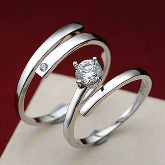 I LOVE YOU Couple Unisex Wedding Rings for Women Men Lover Anniversary Jewelry Gift Prevent Allergy 925 Sterling Silver W260311-image-1097270146
