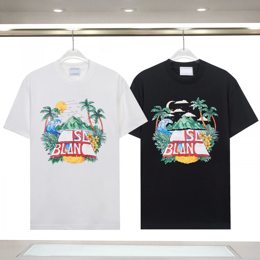 Casablancamenly Designer Men Clothes Summer Breathable Cotton Soft Fabric Women Casas Tshirts Loose Streetwear Casas Blancoes Short Sleeve Travel Te