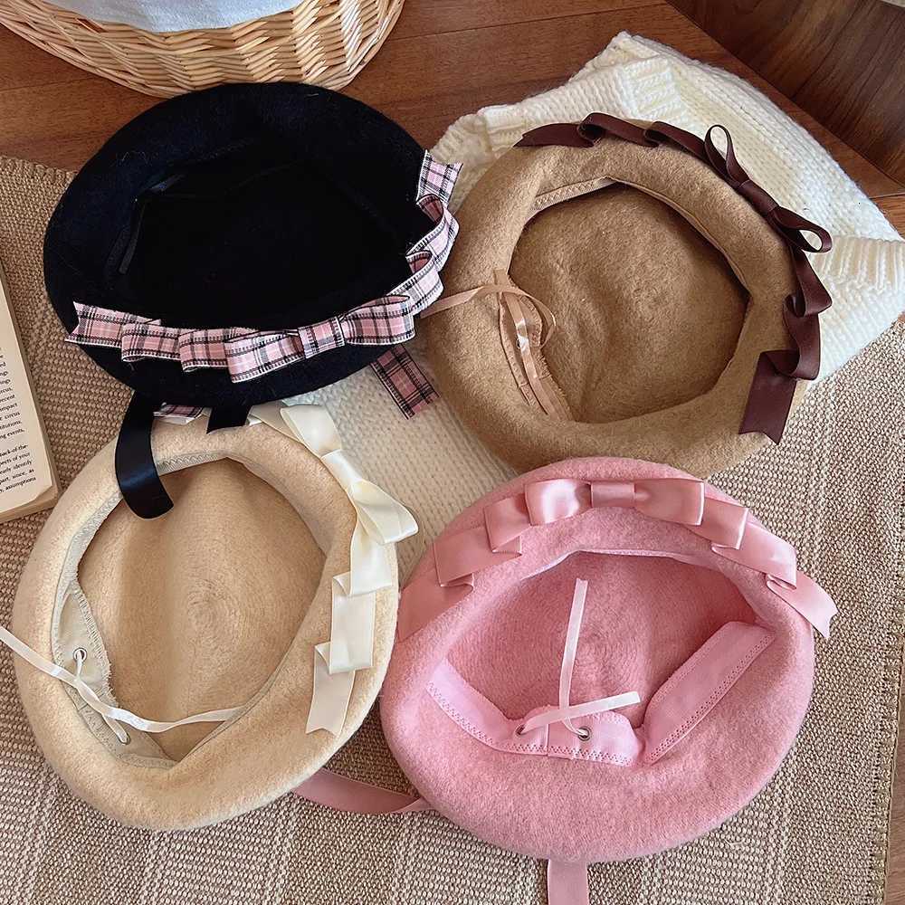 Ensemble de béret à nœud Vintage pour femmes, 1 pièce, exquis, polyvalent, accessoire de Date quotidienne, doux fille, chapeau de mode incontourn
