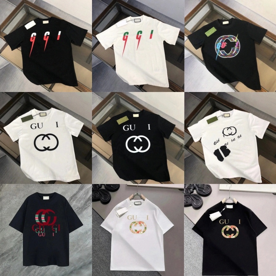 Designer T-shirt double G lettre hommes chemise graphique imprimé couleur de mode tissu de coton premium ultra doux au toucher t-shirts de respir