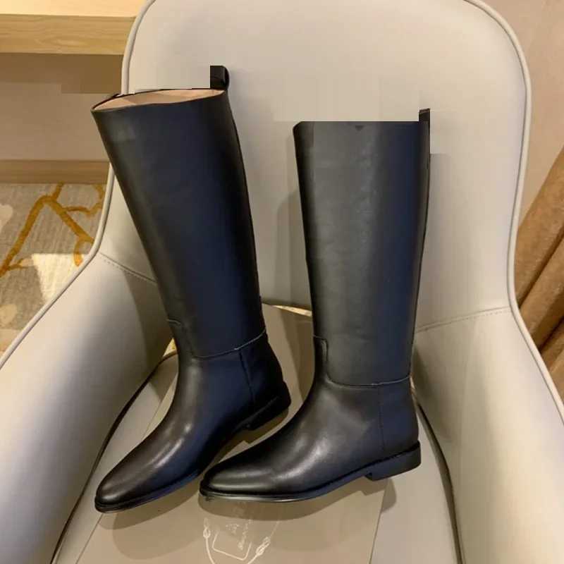 On Womens Mid Calf Boots Slip Ladies Soes Spring Autumn Woman Cow Leater Classic Boots Slouncy Boots Trendy Winter Botas S260312 M260805