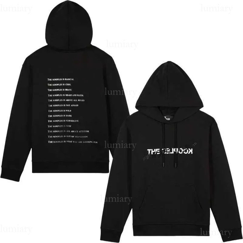 Designer The Kooples Hoodie Mens Sweatshirts Winter Spring Brand Style Tide Strt Sweater Letter Pattern Print Woman Daily Versatile Cotton TZ260901