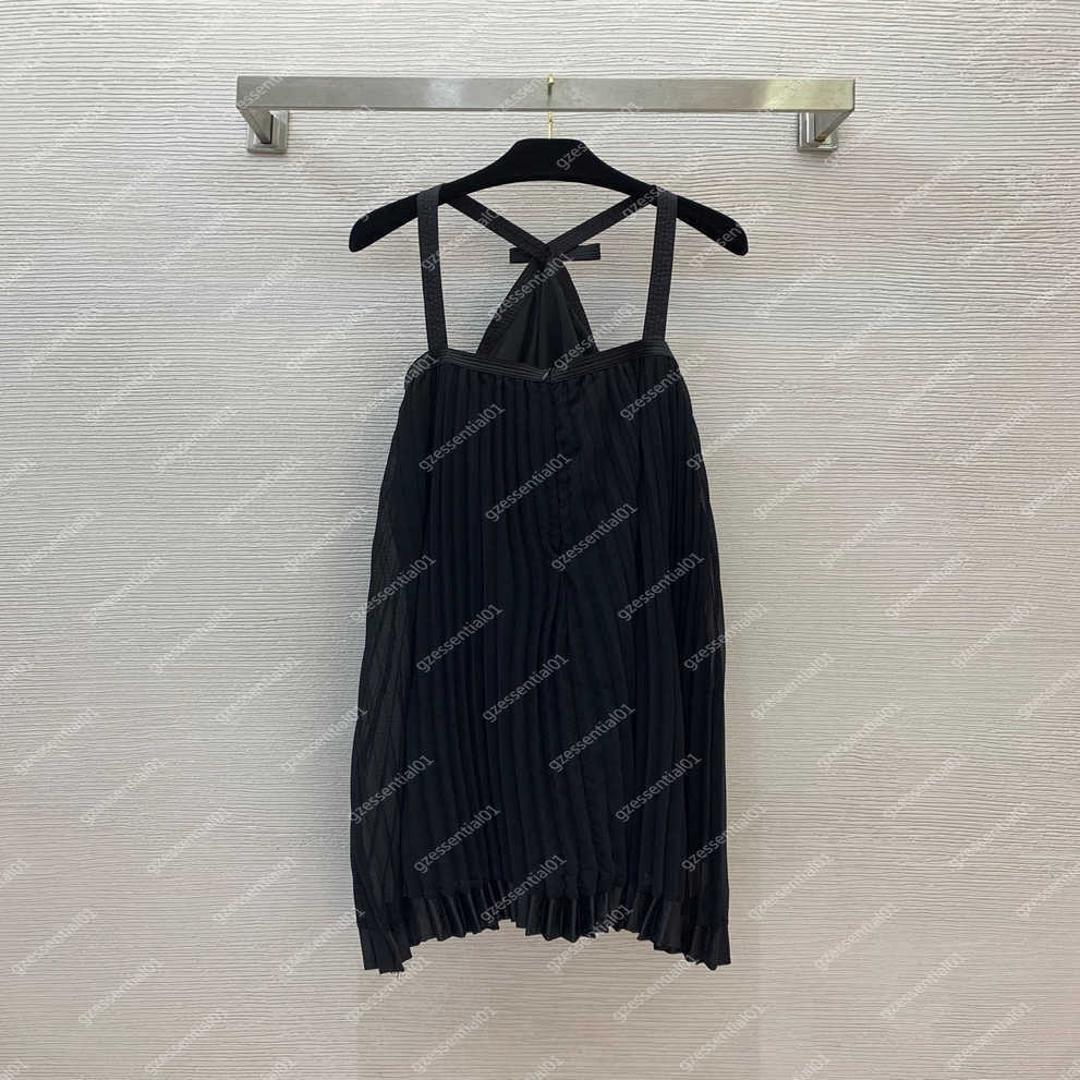 robe de créateur Bowknot strass embelli lâche sexy spaghetti sangle robe plissée robe d'été de luxe femmes robe de luxe mode femme fille robe de