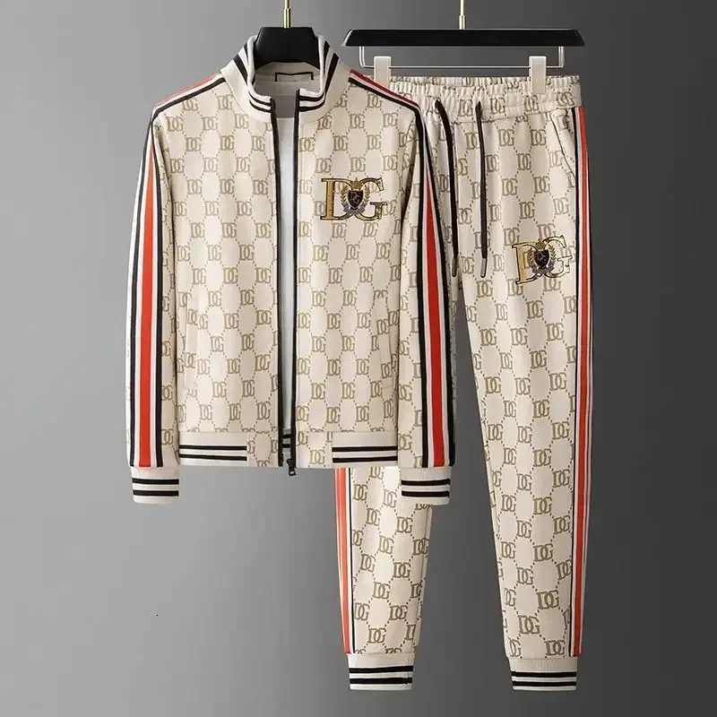 2025 new embroidered Spring and Autumn Fashion Long Sleeve Cardigan Top Straight Pants Comfortable Trendy Sports SetT260312