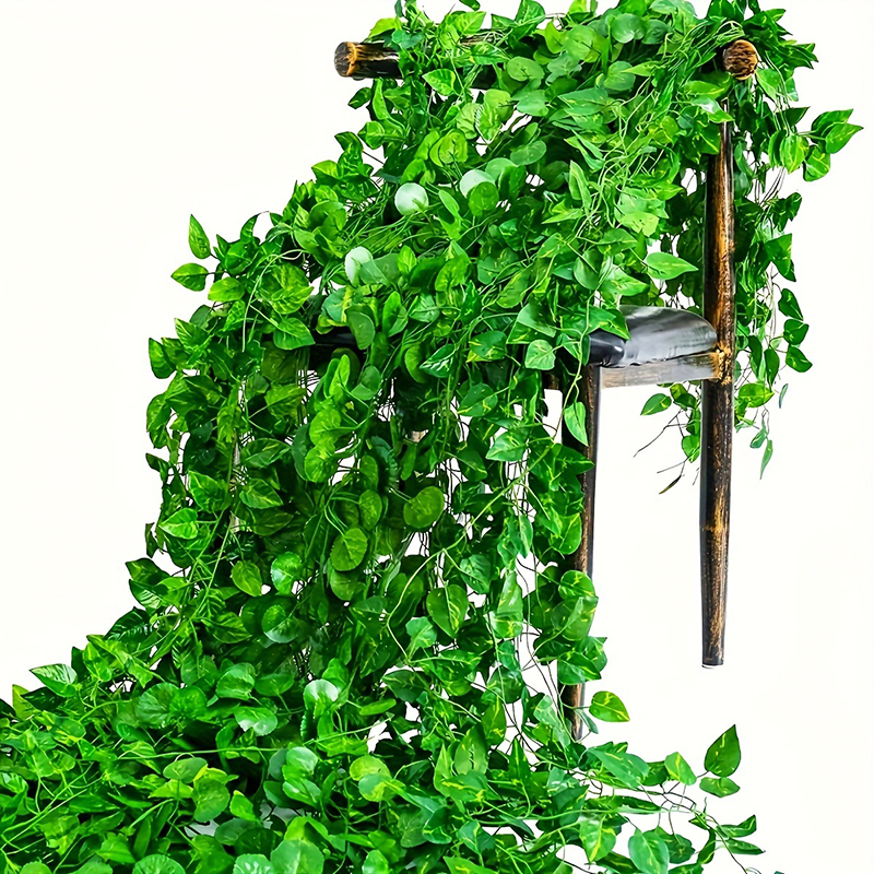 24 Pack Artificial Green Ivy Vine Eucalyptus Pothos Boston Ivy Crabapple Leaves for Easter Spring Party Indoor Living Room Home Decoration Fake H-image-1097227647