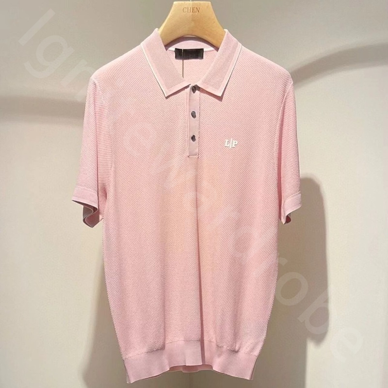 Quiet Luxury Designer Polos Men Summer Lapel Solid Color Business Casual Contrast Color Short-sleeved Kitwears L1289