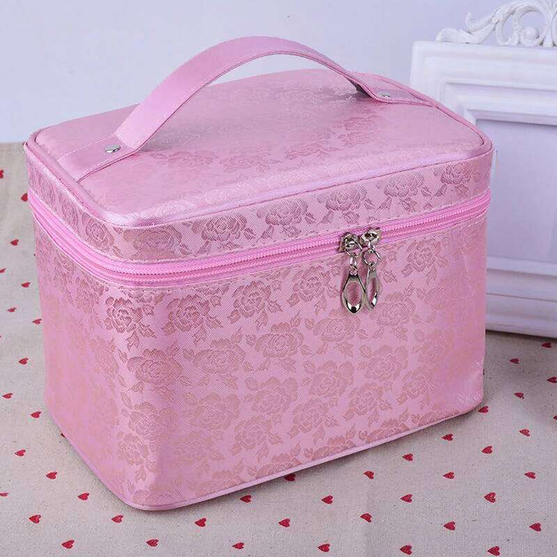 Big Size Women Cosmetic Letter Large capacity multi function zipper Makeup Bag Ladies Fashion Neceser Maquillaje ZDH012 H260311