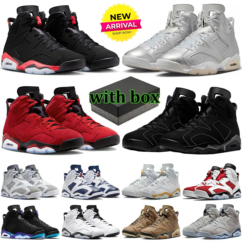 2026 Chaussures de basket-ball 6 6s hommes noir infrarouge Toro UNC Denim lavé métallisé argent minuit marine DMP hommes baskets de sport avec bo