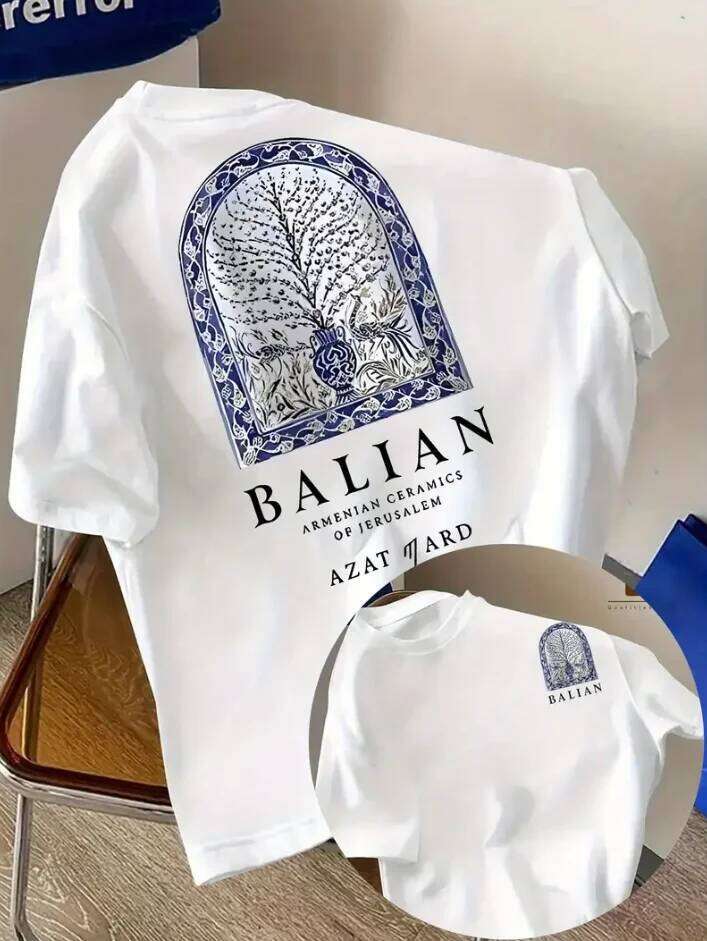 Armenian Ceramic Art T-shirts for Men and Women Breathable Summer Shirts Inspired By Azerbaijan's Cultural Heritage Everyday T260312