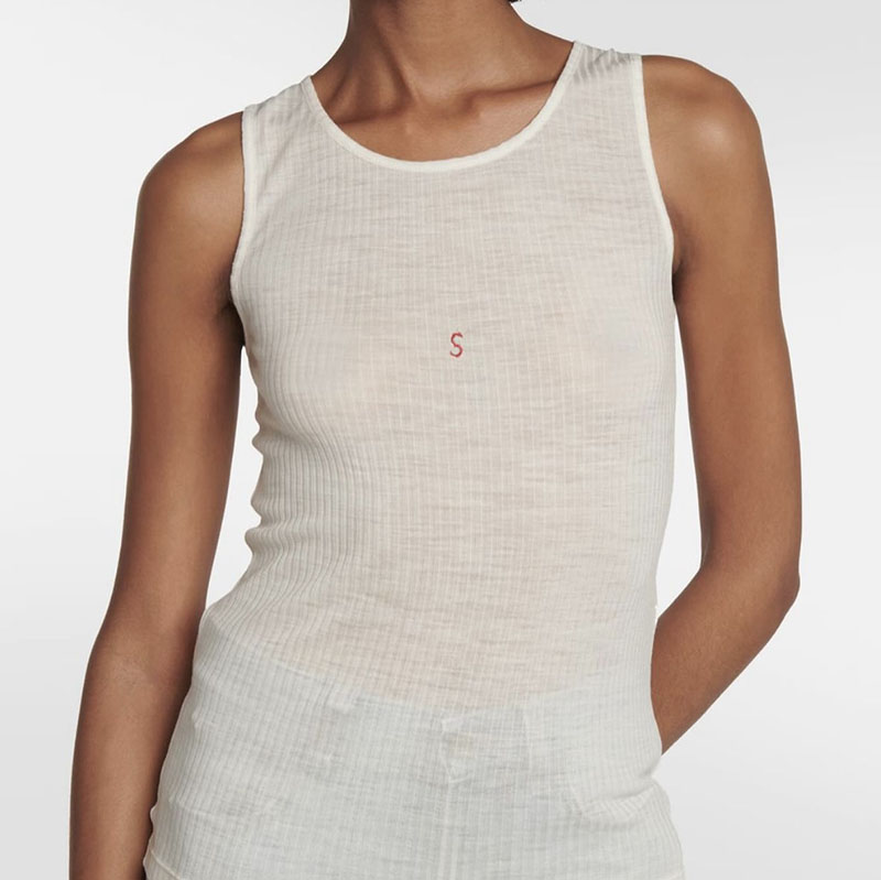 Débardeur en coton transparent brodé pour femmes, débardeur Sexy sans manches, coupe cintrée, été Cool vacances, Style de rue