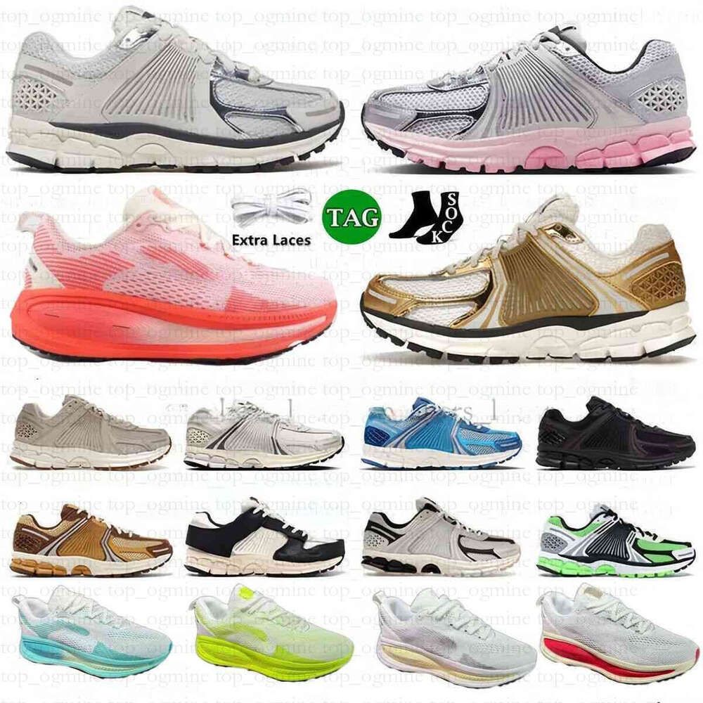 Top Quality Vomeroo 5 18 Plus Metallic Gold Running Men Women Shoes Photon Dust pink Brown Yellow Ochre Anthracite Triple Black Trainer Grey Silver