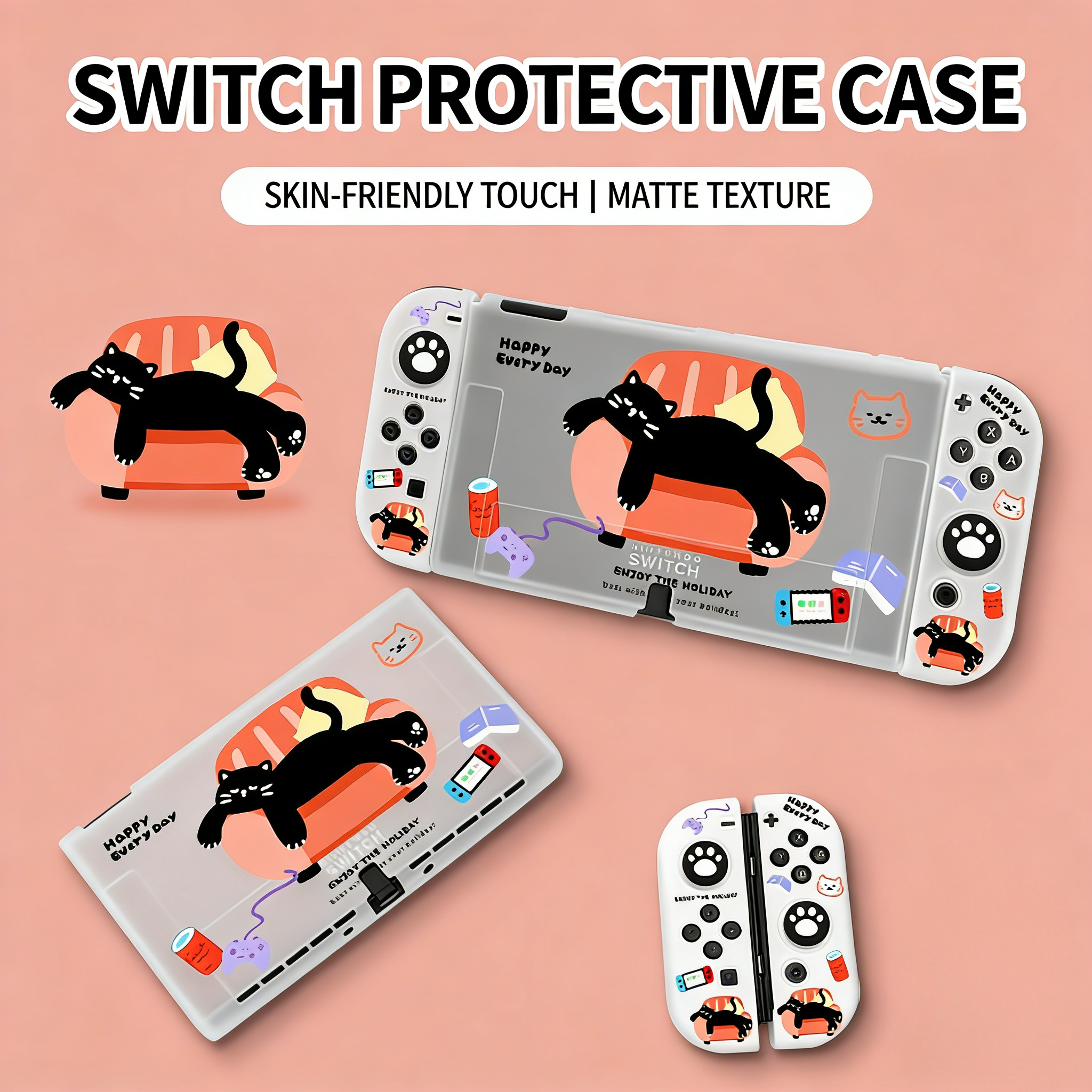OLED Compatible Ultra-Slim Matte Finish Protective Shell with Detachable Grip & Scratch Resistance-image-1097260630