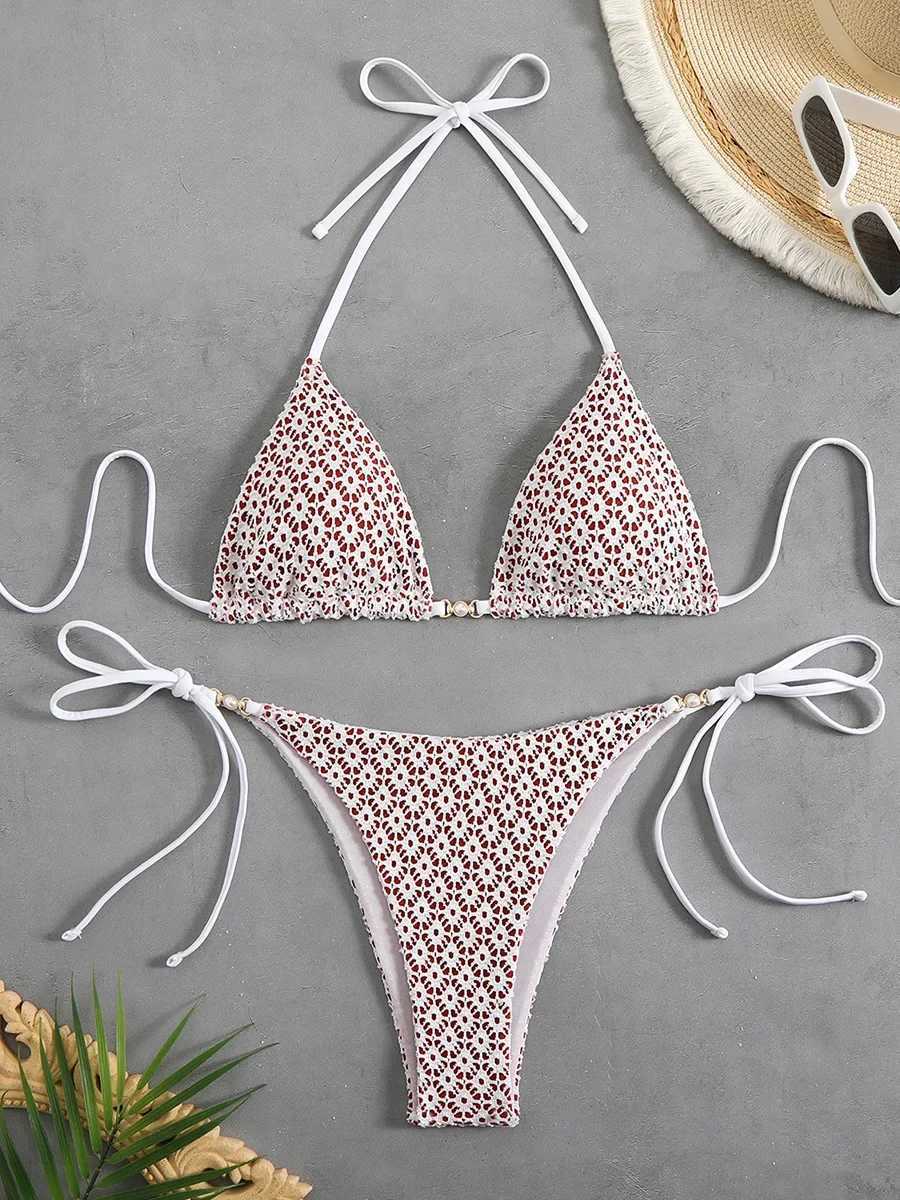 Sexy Micro Bikini 2025 Women Chain Swimsuit Female Swimwear Thong Bikinis Sets Brazilian Bathing Suit Beach Wear Lace Up Biquini L260526-image-1097310221