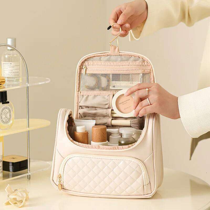 Large Capacity Toiletry Travel Cosmetic Makeup Organizer With Hook Handy Handle Water Resistant Shower Bathroom Bag For Wo H260311