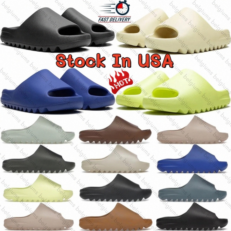 Designer Onyx Slide Femmes Hommes Bone Azure Pure Slides Casual Glow Green Sabots Slide Lin Ocre Noir Pantoufles Sel Slate Marine Outwear Beach H