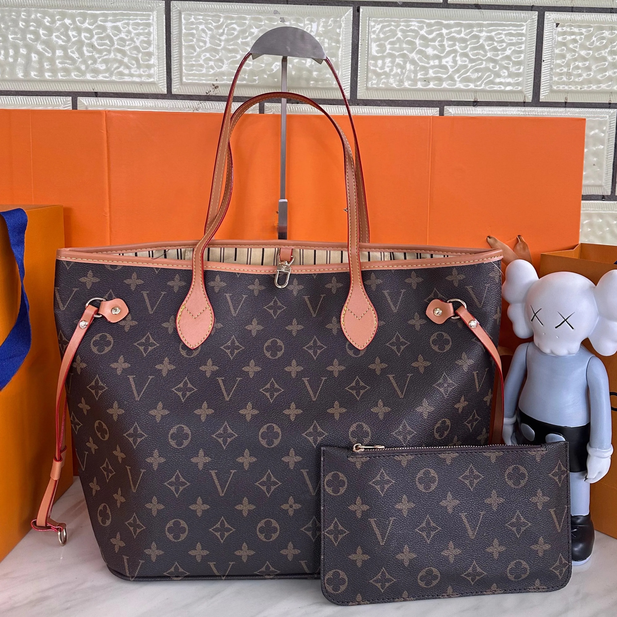 Top quality Womens crossbody shoulder bag Designer Bag 2pcs Set Original designer handbag mirror quality leather chain bags tote shopping bag wal