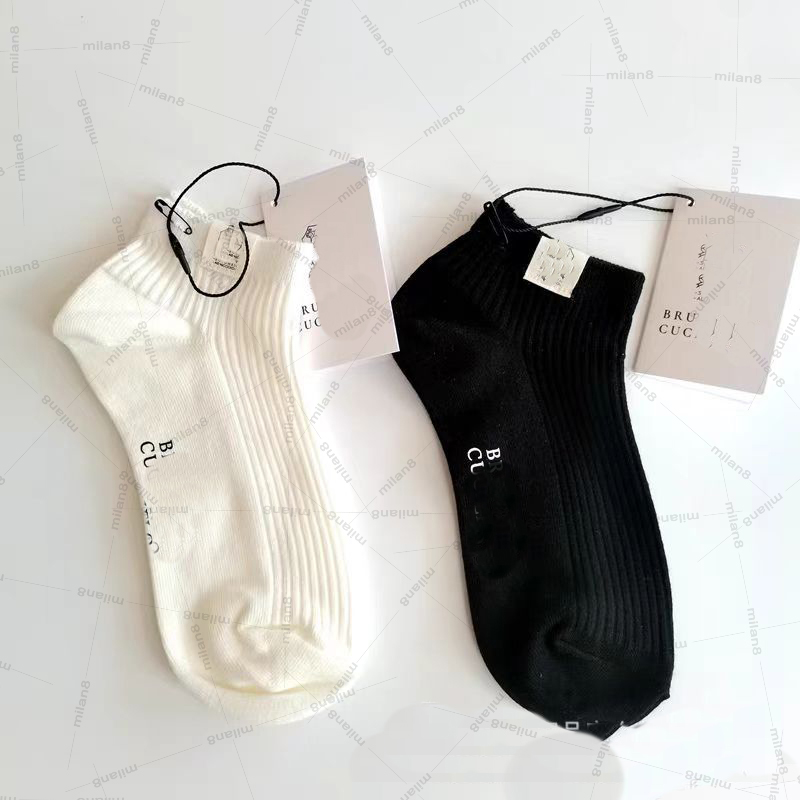 Womens luxury socks designer bc socks Solid Color Needle Cloth Label Fashion Simple Short Socks-image-1097425913