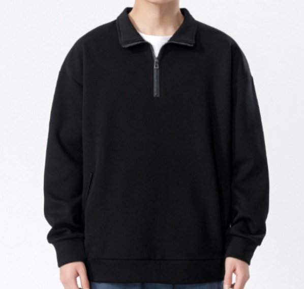 a6 Turtleneck Sweatshirt for Men Autumn and Winter Thickened Loose Trendy Solid