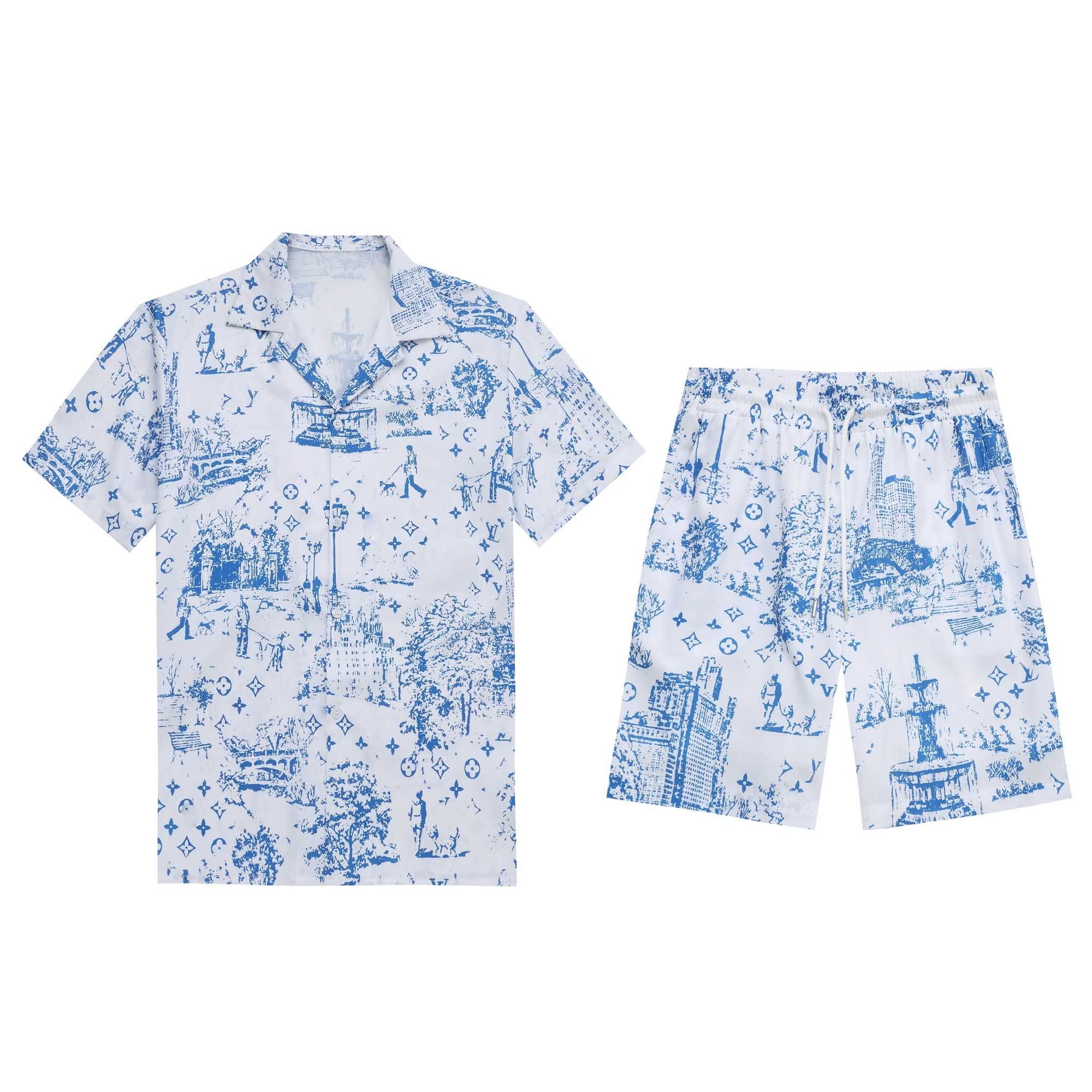 2025 Set di pantaloncini da camicia hawaiani a maniche corte con stampa 3D estiva casual 2025 per uomo donna abbigliamento comodo e traspirante stil
