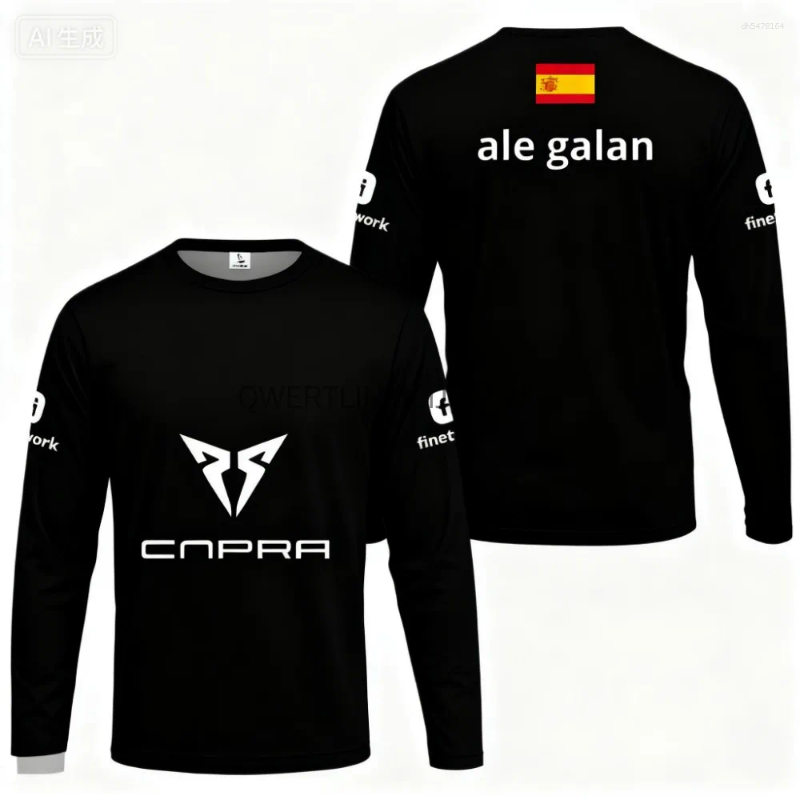 Men's T Shirts 2026 Padel Sport Round Neck Autumn Breathable 3D Printed Long Sleeved T-shirt Outdoor Casual Loose Sports