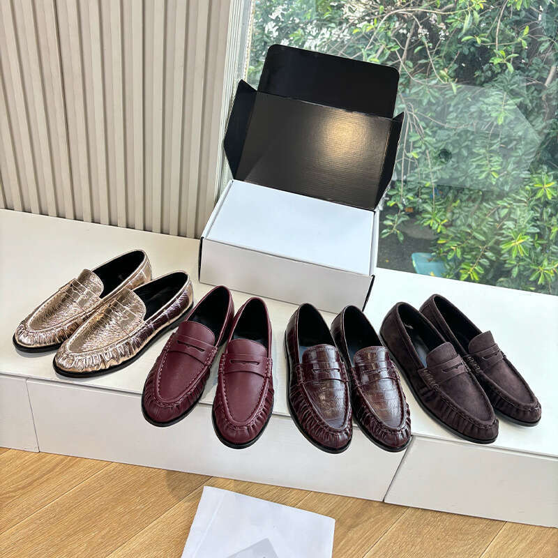 Top Quality Mens Womens Leather Loafers Luxury Designer Inspired Penny Moccasins Slip On Business Casual Dress Shoe Driving Flats Boutique Footwear