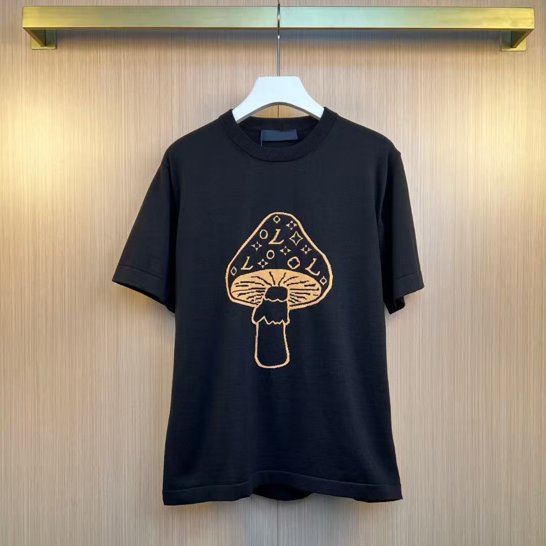 T-shirts de créateurs de haute qualité, t-shirts tricotés à la mode avec lettres jacquard, t-shirts pour hommes, t-shirts 100% coton, polos, haut