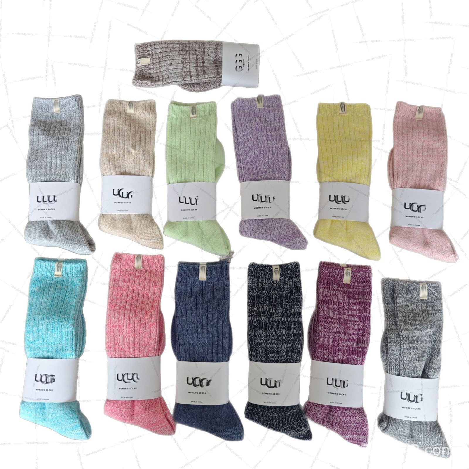 Womens designer socks luxury socks GUU Knit Thick Warm Thermal Socks for Winter Daily Wear