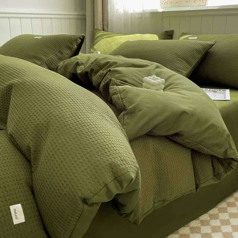 Linen Duvet Comforter Sheets Single Washed Cotton Quilt Cover 150x200 Bed Sheet Three-piece Four-piece Set H260312-image-1097372381