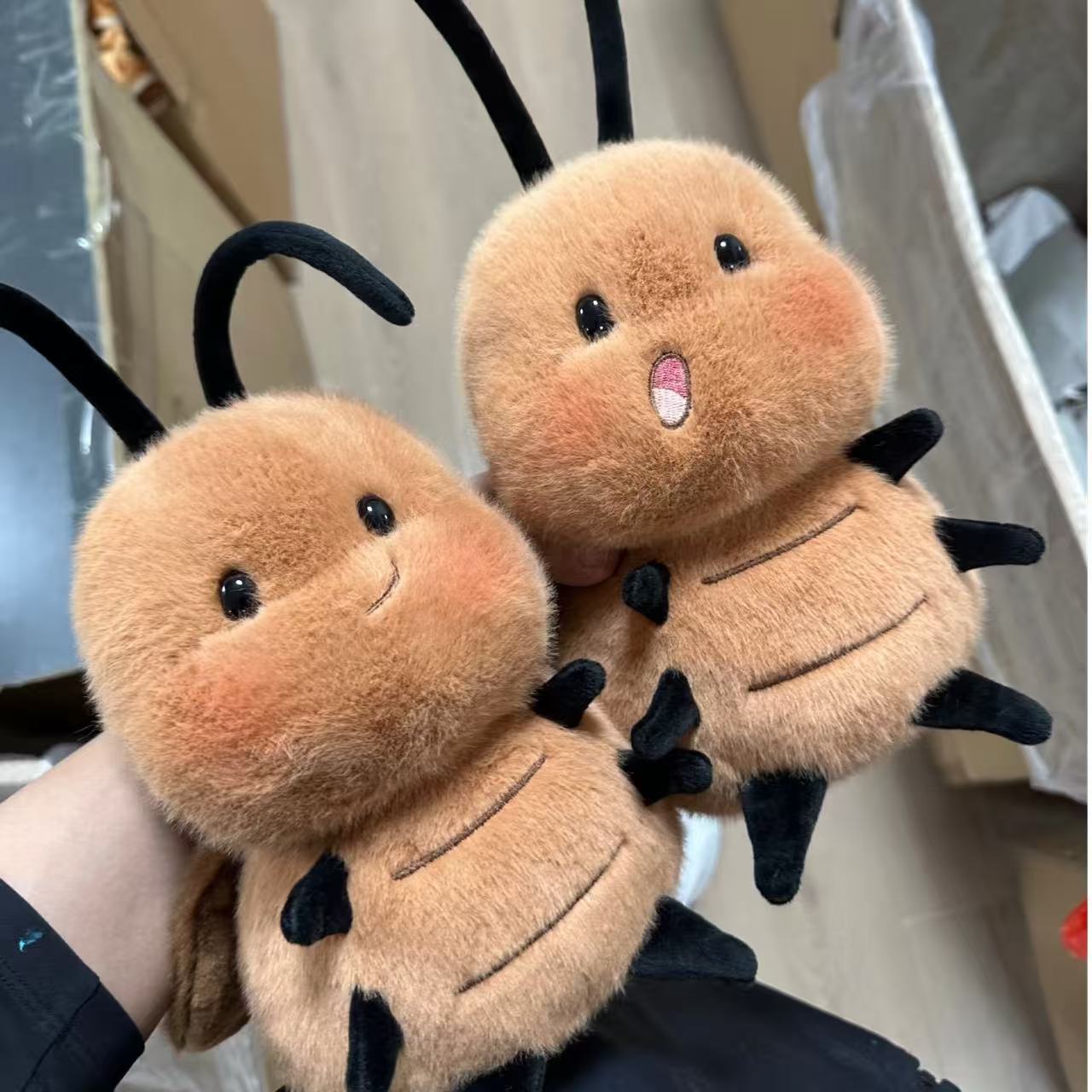 Cute and smirky Xiaoqiang plush doll big cockroach doll creative rag doll toy funny ugly cute doll-image-1097390434