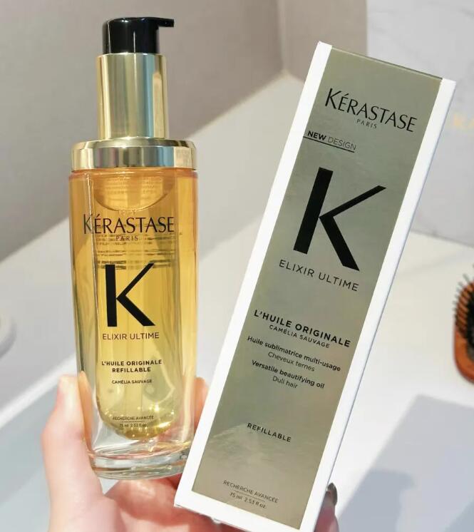 KERASTASE Hair Care Repair Moisturizing Smooth Hair Essential Oil Serum 75ml Essence Oil Black Diamond Caviar Camellia Oil 2.53oz High Quality Fa-image-817879863