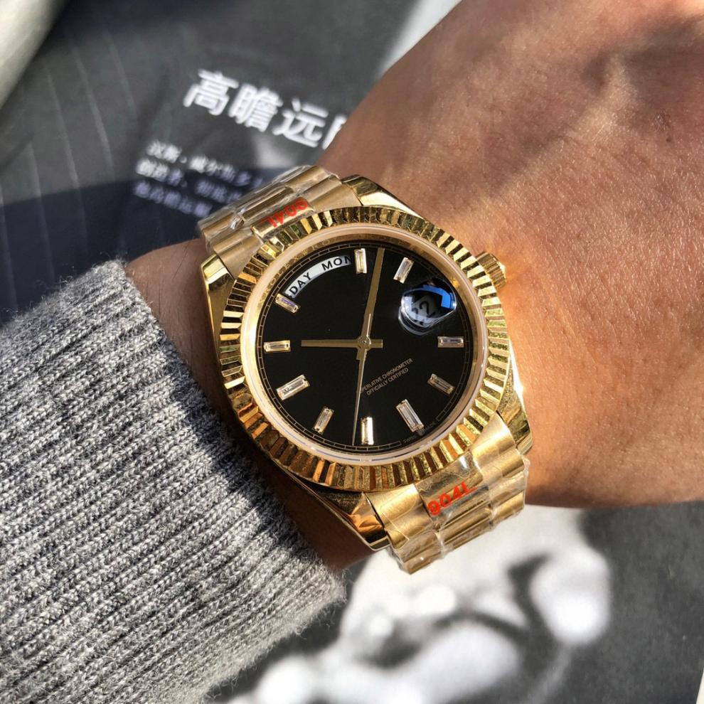 2026 hot selling fashion luxury steel strip 40mm automatic mechanical men's watch waterproof night light-image-1097509704
