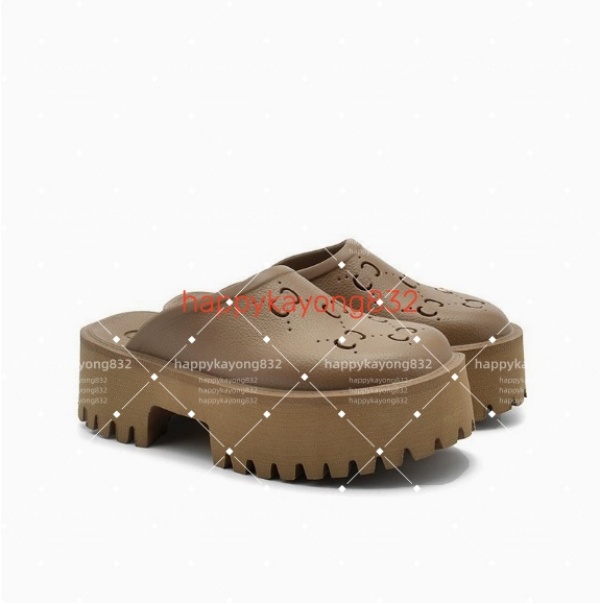 2026 Designer Women's platform perforated sandal Summer Shoe Top designer womens slippers Candy colors Clear High Heel Height 5.5CM Size 35-42