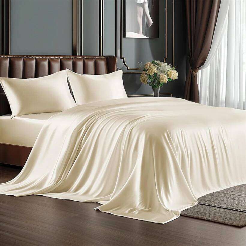 Mulberry Bedding Natural 100% Silk Duvet Cover Set Bed Sheet Pillowcase Single Double Bedsheet King Queen Size H260312-image-1097373375