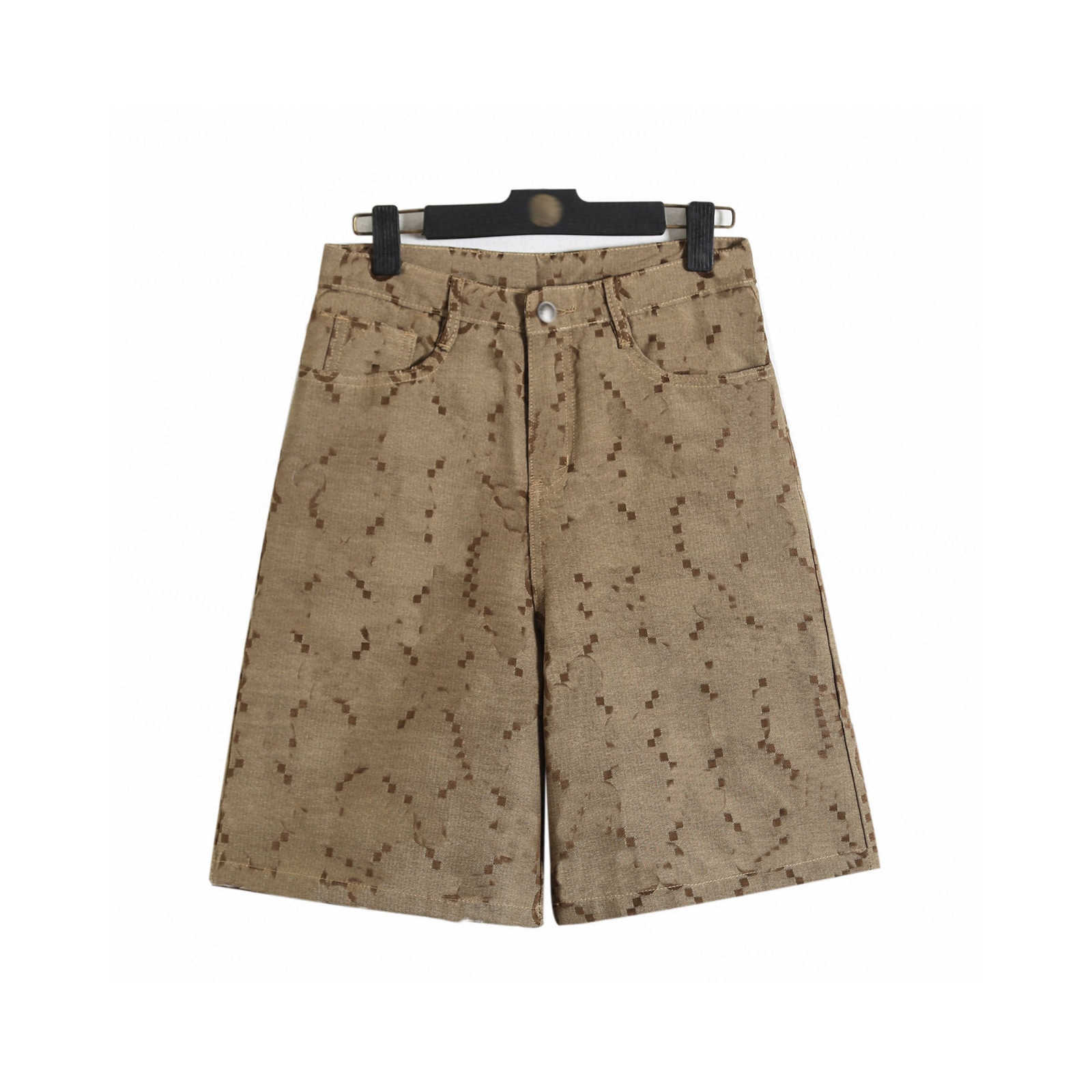 Version testée et correcte du short de marque de mode Nouveau pantalon décontracté à cinq points à tube droit en été version coréenne de haute qu