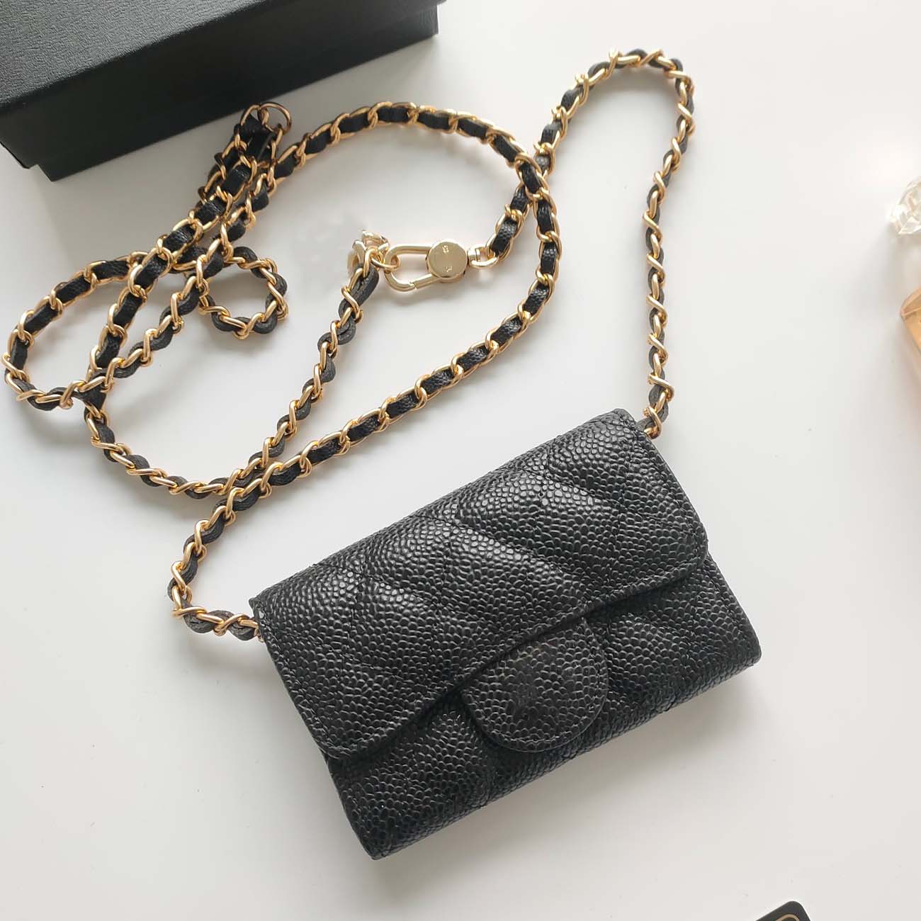 Girls Luxury Purse Designer caviar leather Wallet card holder designer wallet woman Flap coin purse key pouch small luxury wallet zippy wallet cute