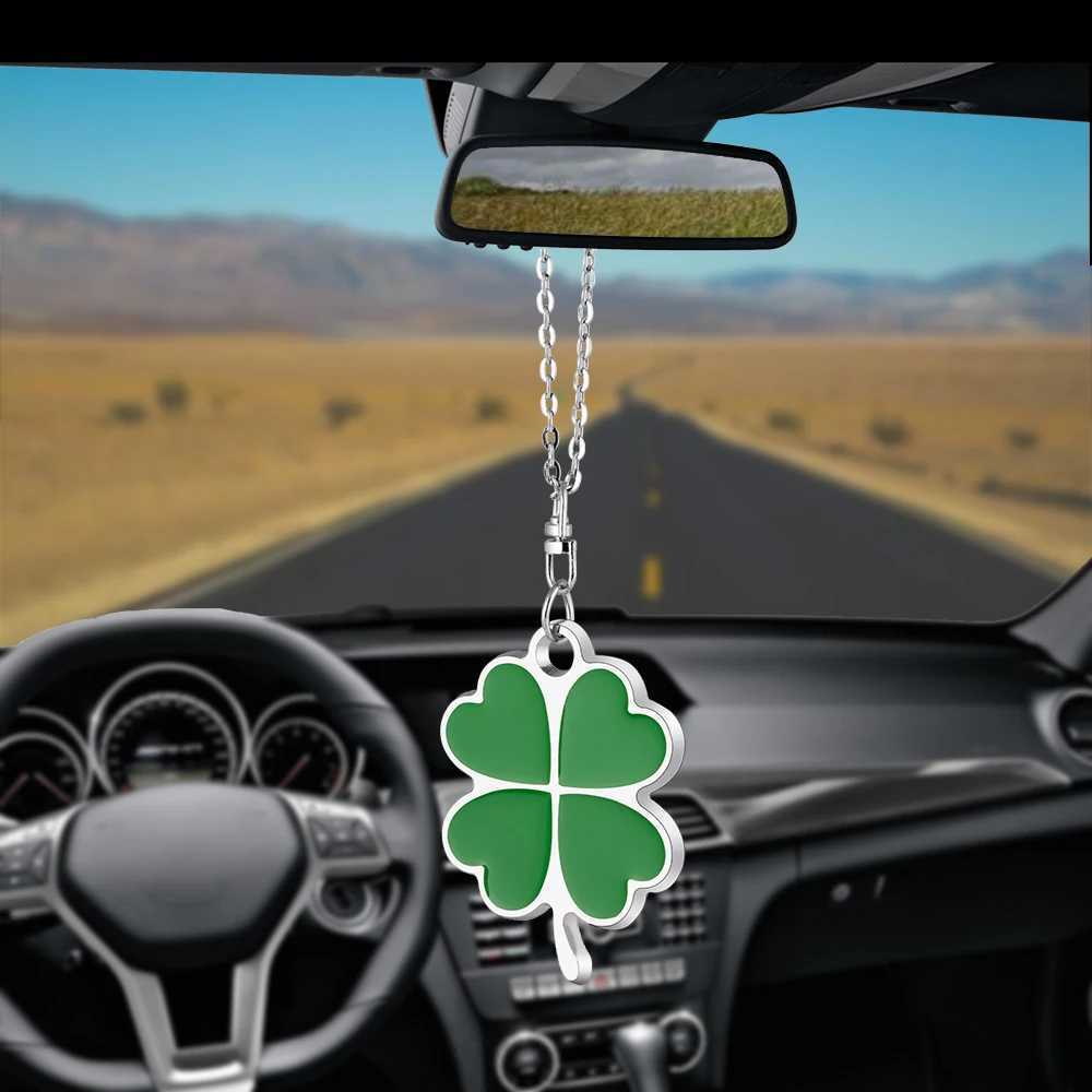 Car Pendant Car Styling Lucky Four Leaf Autobile Decoration Charm Auto Interior Rear View Mirror Hanging Ornaments K260313-image-1097394716