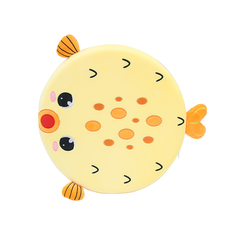 Ocean Animal Fish-Shaped Seat Cushion Cartoon Round Cushion Cute Plush Cushion for Long Sitting-image-1097441168
